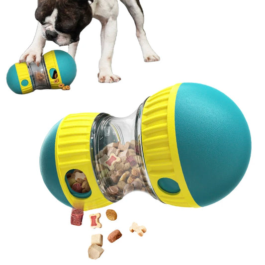 Interactive dog toy with food drop