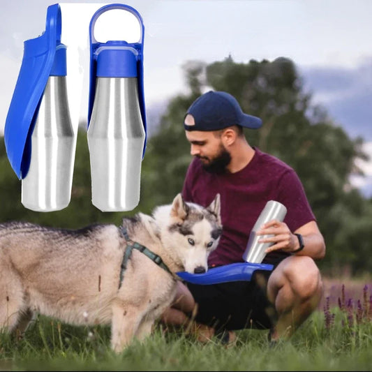 Large Dog Water Bottle Stainless Steel